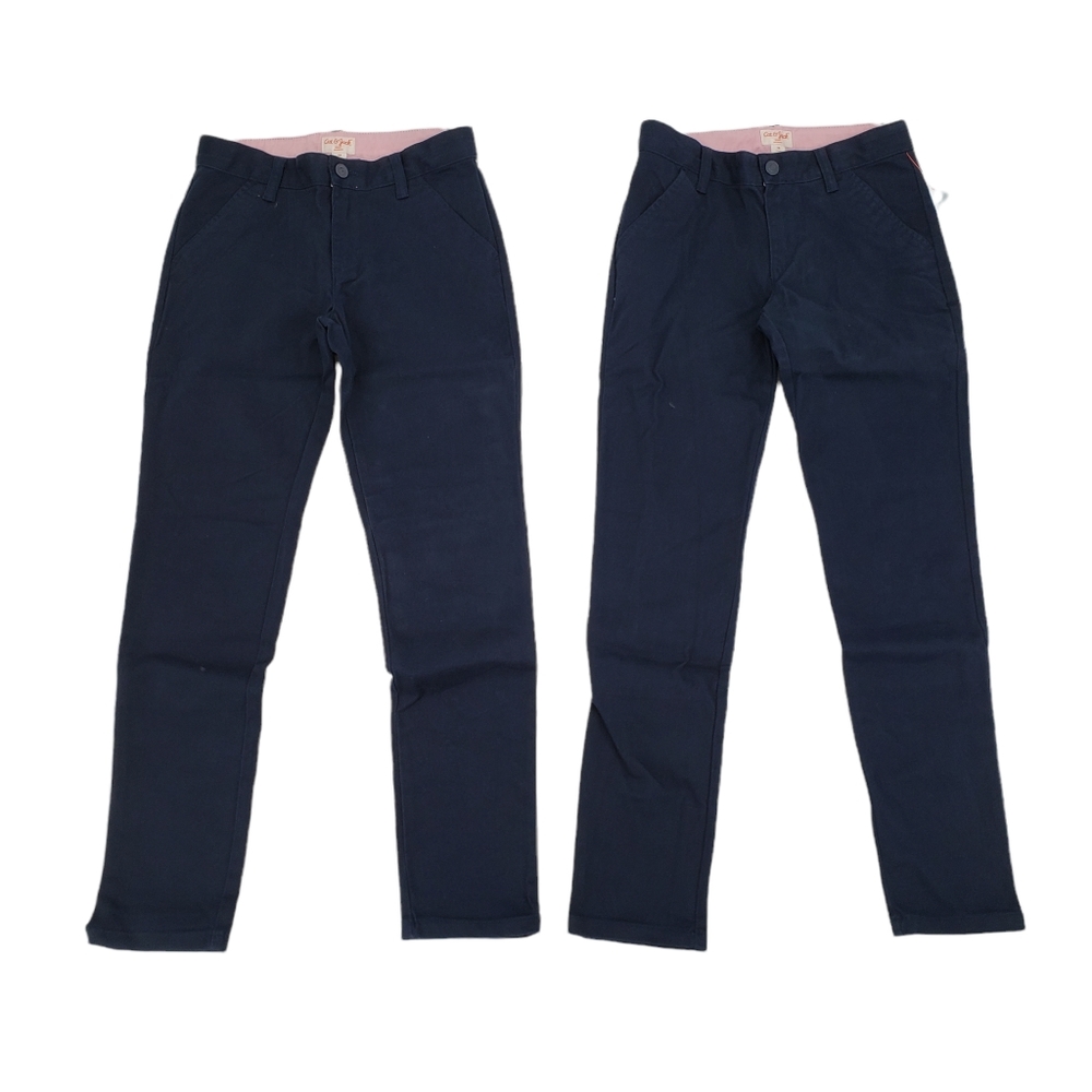 NWT Cat & Jack Girls School Uniform Pants Size 12 - Two Pack Fighter Pilot Blue